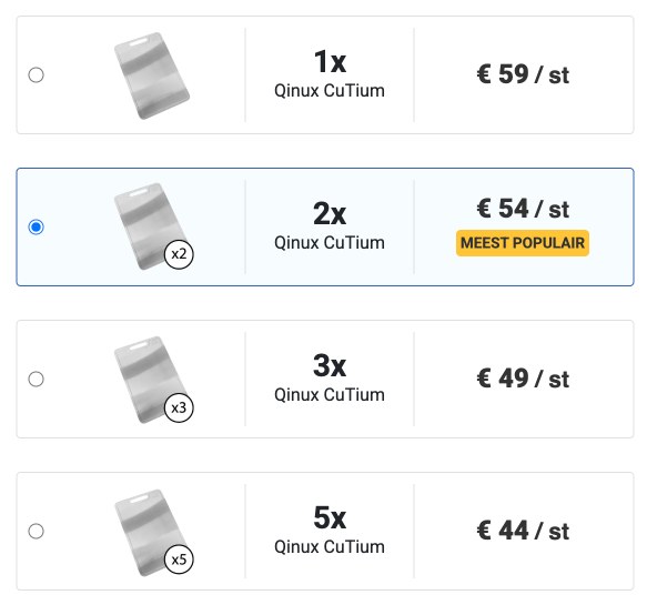 Qinux CuTium prijzen